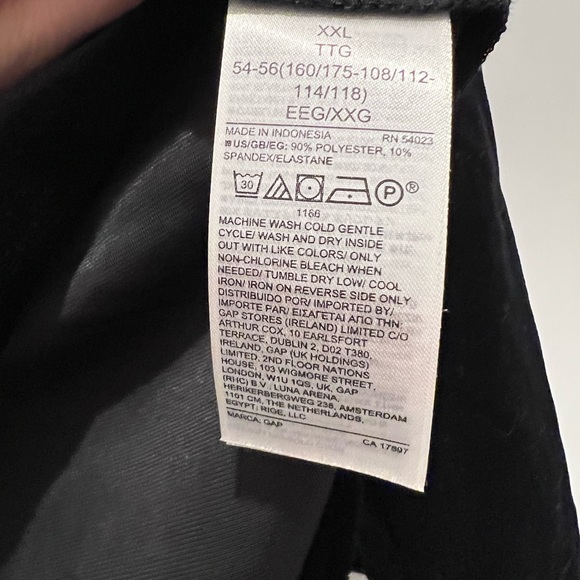 NWOT GAP Long Sleeve Black Velvet Pocket Top XXL - Picture 4 of 6